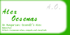 alex ocsenas business card